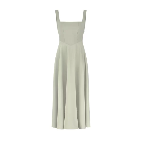 The High Waist Square Neck Midi Dress - Image 5